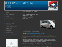 Tablet Screenshot of dualcontrolsleeds.co.uk